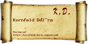 Kornfeld Dóra névjegykártya