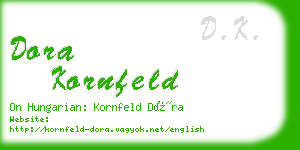 dora kornfeld business card